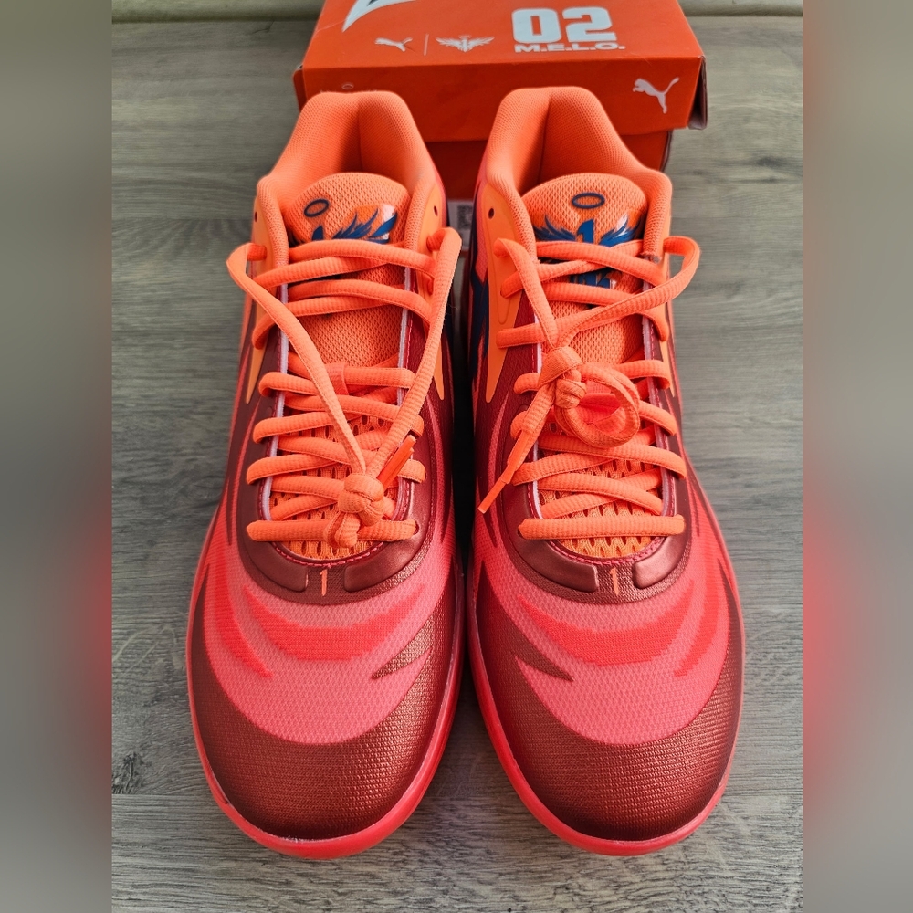 Puma Melo Lamelo Ball Supernova Fiery Coral Ultra Orange Men’s size 12